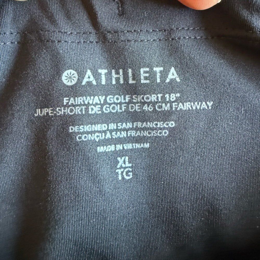 Athleta Black Golf Skort with Built-In Shorts